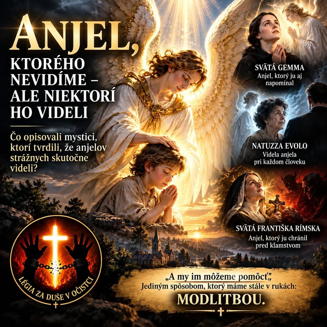 Anjel, ktorého nevidíme – duchovná grafika Légie za duše v očistci