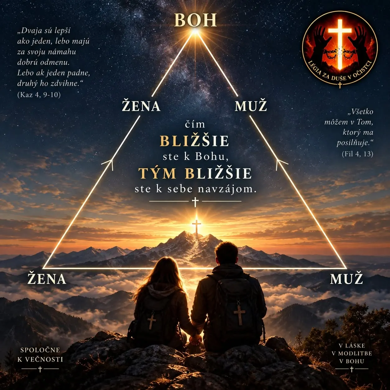 Boh a blížne vzťahy – duchovná grafika Légie za duše v očistci