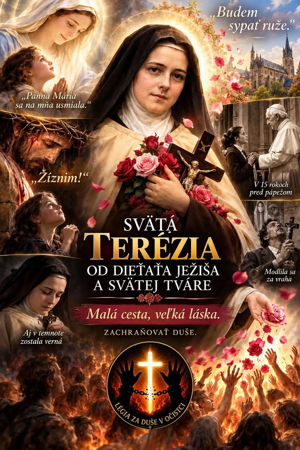 Svätá Terézia – duchovná grafika Légie za duše v očistci