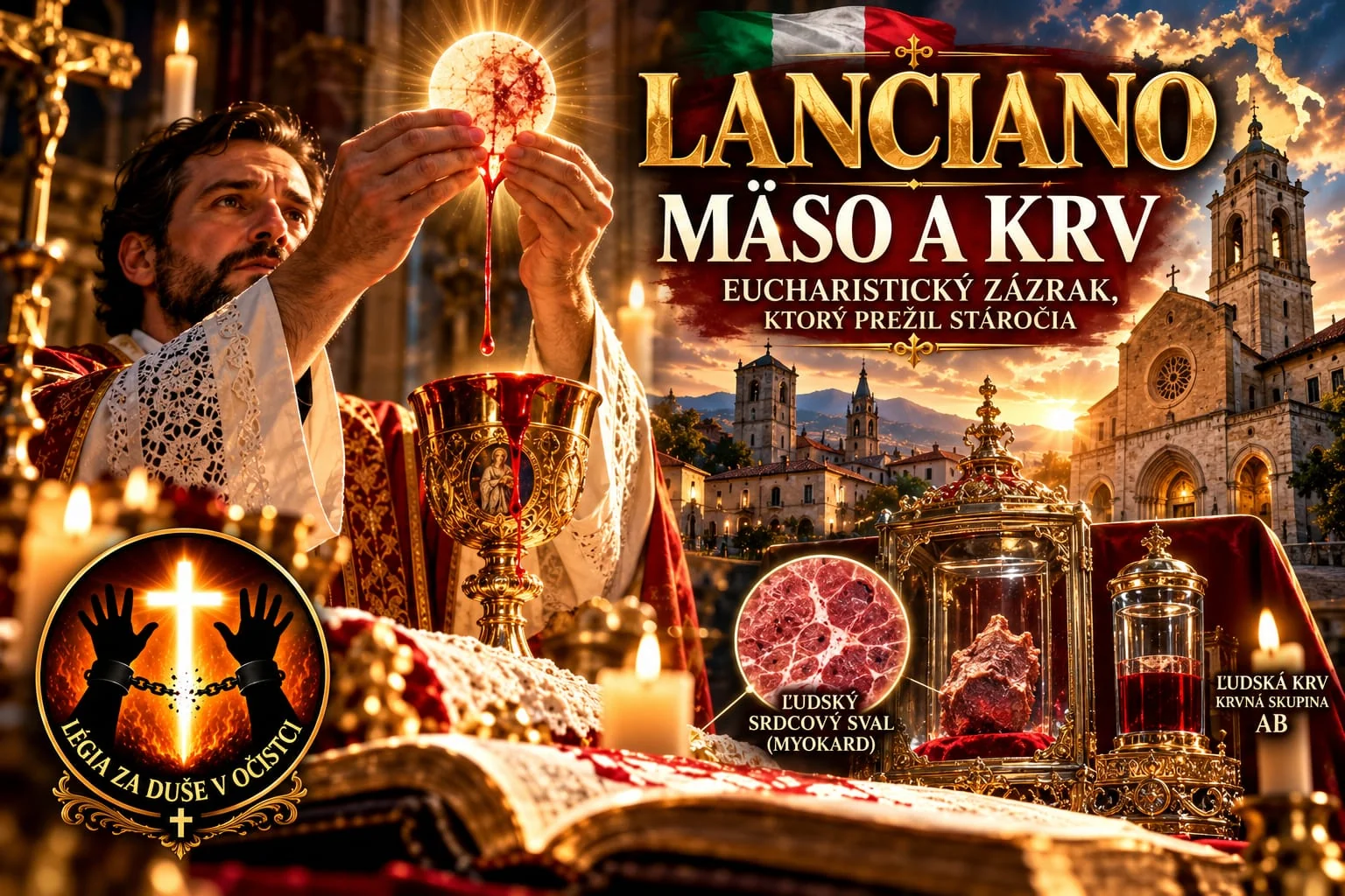 Lanciano – mäso a krv, ilustračná grafika