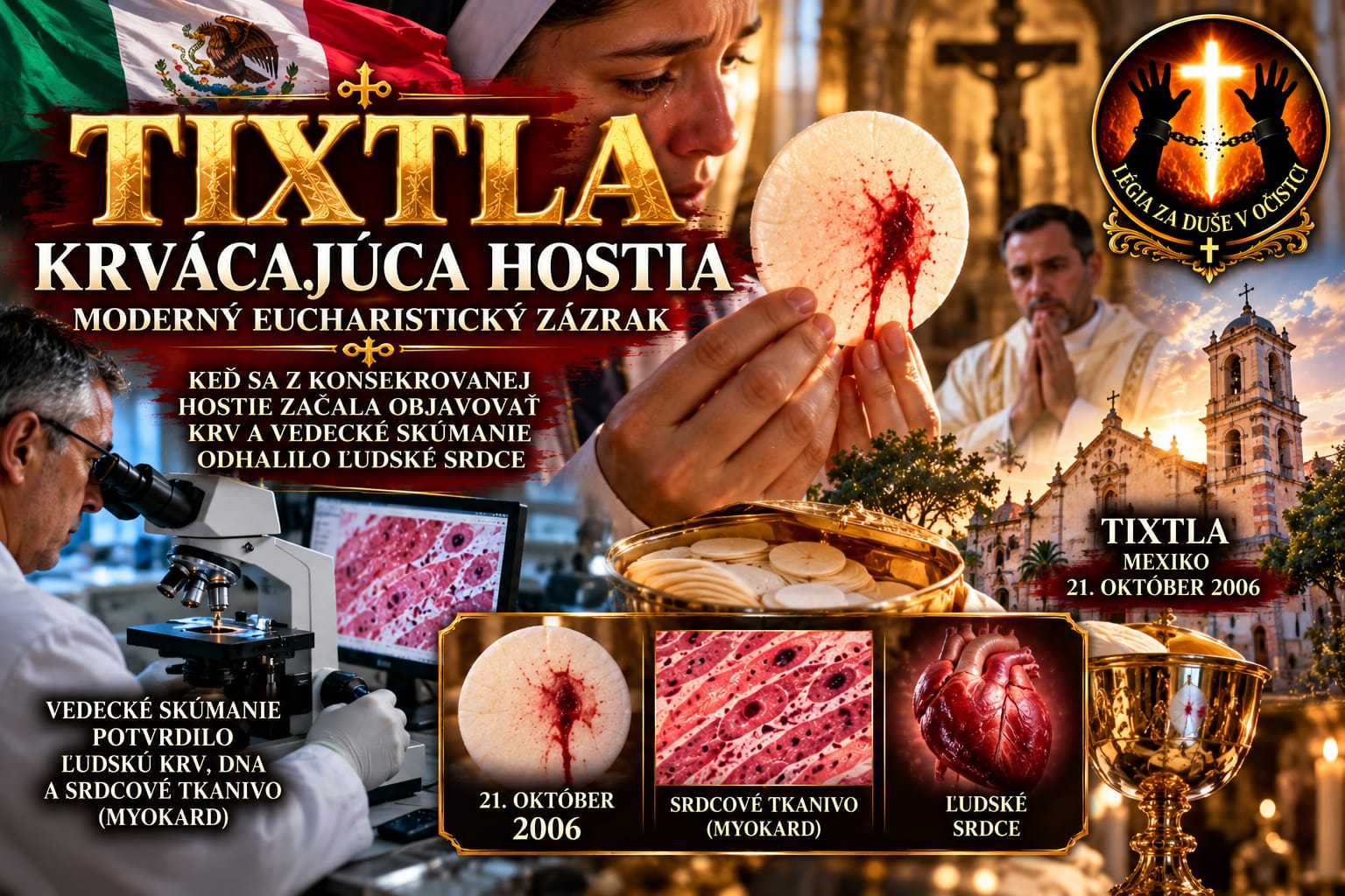 Ilustračná grafika k eucharistickej udalosti v Tixtle v Mexiku